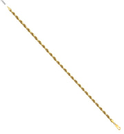 Solid 14K Yellow Gold Diamond Cut Rope Chain Necklace, Sizes 1.0mm - 8.0mm - US Jewels