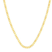 Solid 14K Yellow Gold Handmade Byzantine Chain Necklace, Sizes 3.4mm - 13.5mm - US Jewels