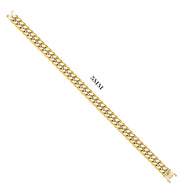 Solid 14K Yellow Gold Miami Cuban Curb Chain Necklace, Sizes 3.9mm - 11mm - US Jewels
