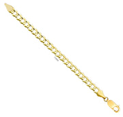 Solid 14K Yellow Gold Prime Link Curb Bracelet - US Jewels