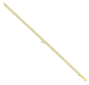 Solid 14K Yellow Gold Prime Link Curb Chain Necklace, Sizes 3.2mm - 9.6mm - US Jewels