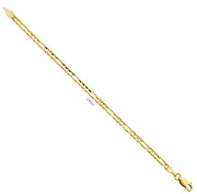 Solid 14K Yellow Gold Prime Link Figaro Chain Necklace, Sizes 2.2mm - 9.0mm - US Jewels
