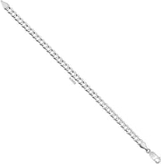 Solid 925 Sterling Silver Curb Chain Necklace, Sizes 2.2mm - 9.5mm - US Jewels