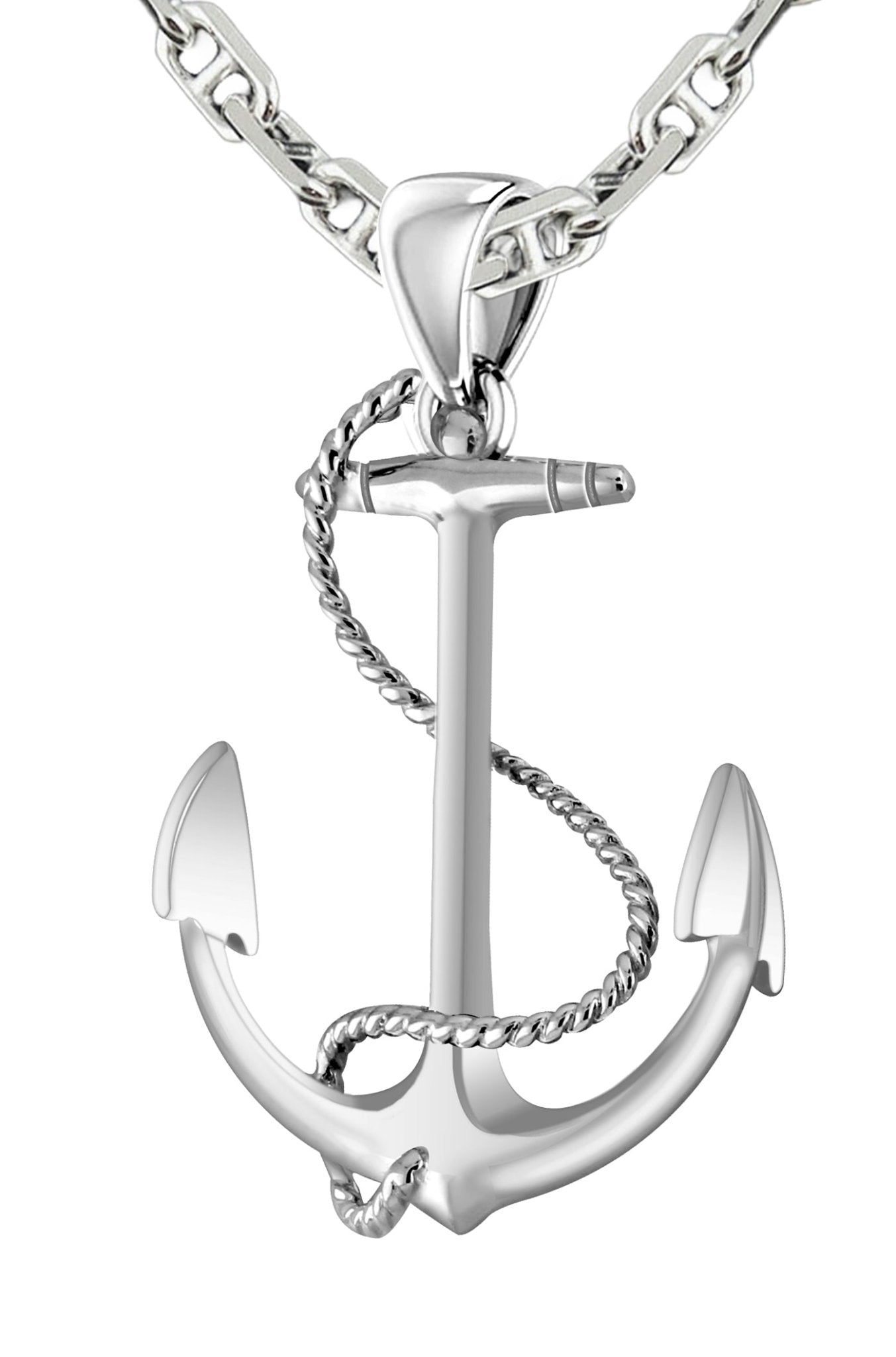 Buy M Men Style Ocean Nautical Anchor Dolphin Sea-life Pendant With Snake  Chain Copper Zinc Metal Necklace For Men And Women at Amazon.in