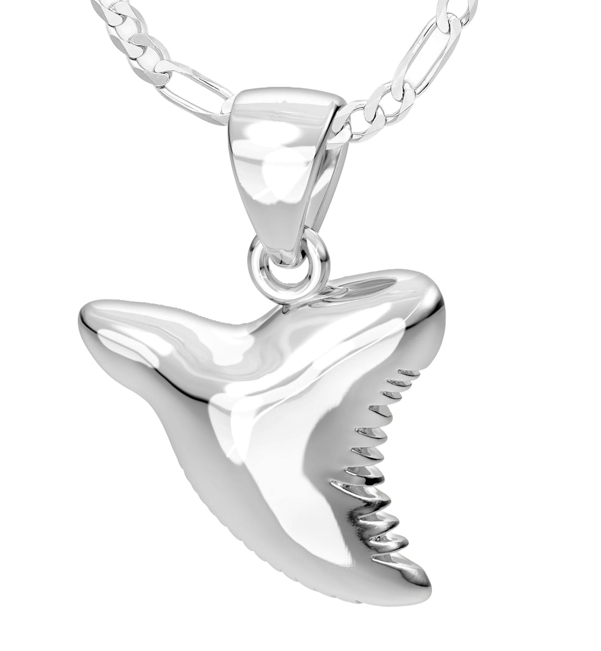Shark Tooth Necklace - Silver Pendant With 0.925 Purity
