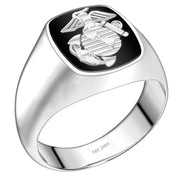 US Jewels Customizable Men's 10k or 14k Yellow And White Gold US Military Rings - US Jewels