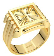 US Jewels Customizable Men's 10k or 14k Yellow Gold & White Gold Masonic Rings - US Jewels