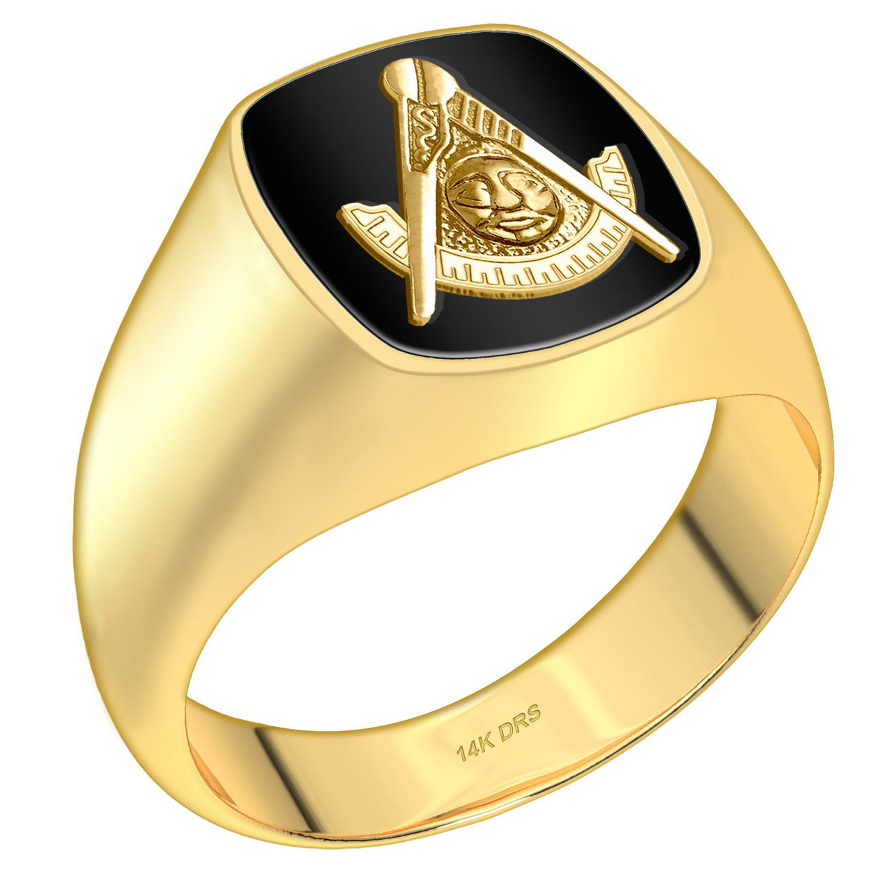 US Jewels Masonic Customizable Men's 14k or 10k Gold Masonic Rings - US Jewels