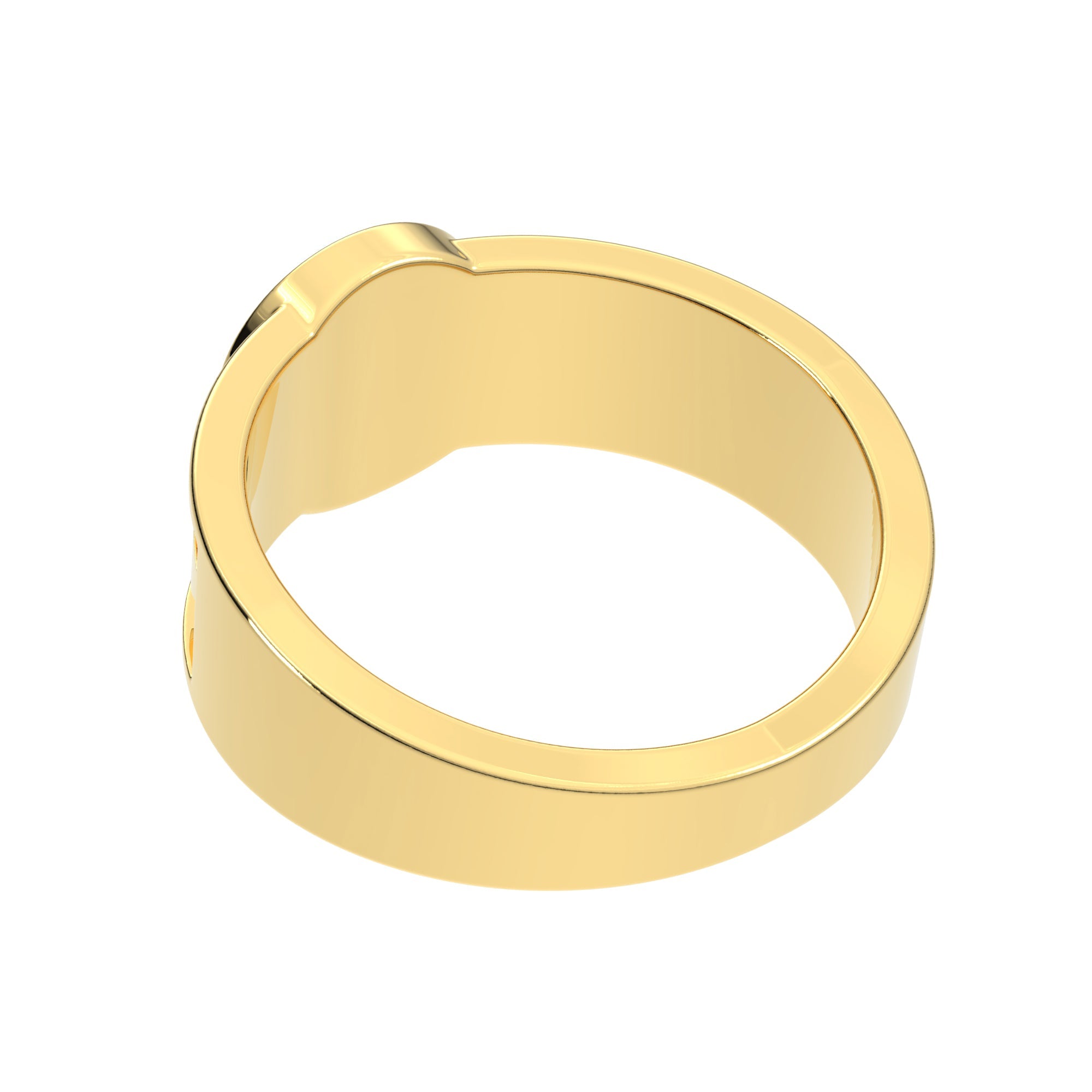 US Jewels Masonic Ladies 14k Yellow Gold Star Ring
