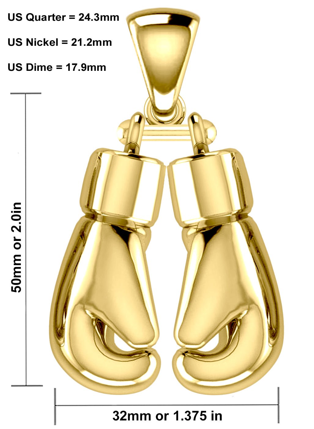Mens 9ct Gold Boxing Gloves Pendant On A 16 Inch Curb Necklace :  Amazon.co.uk: Fashion